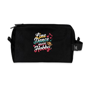 Line Dance mein Hobby - Recycelte Kulturtasche - Schwarz - Vorne