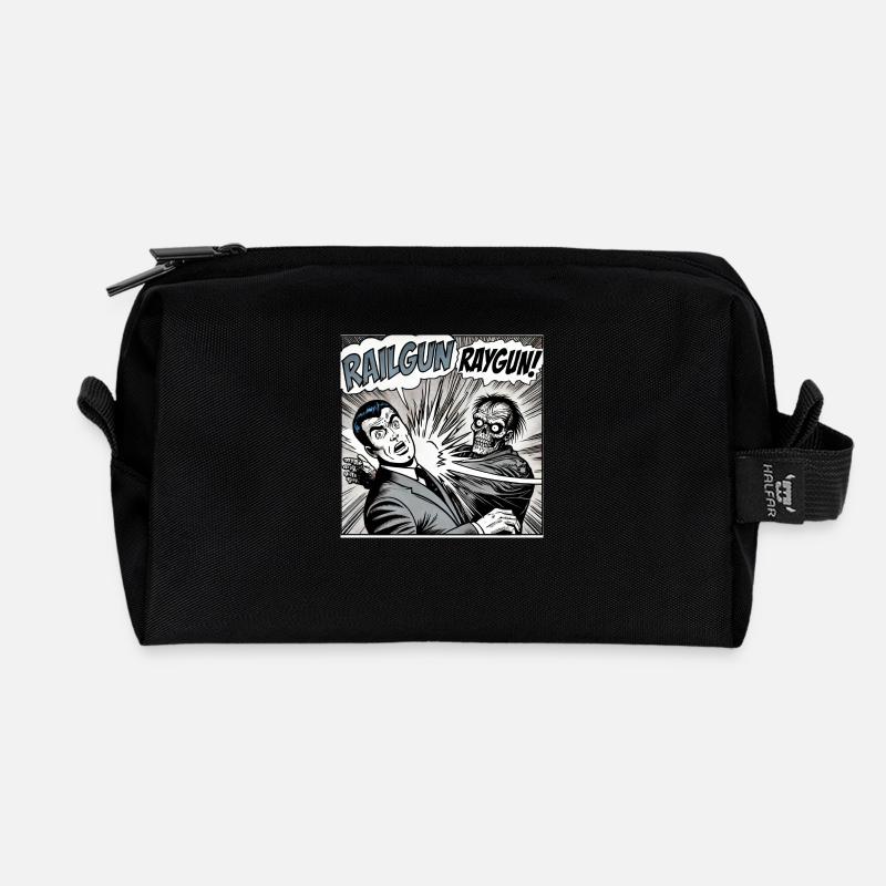 Raygun, not Railgun! - Recycelte Kulturtasche - Schwarz