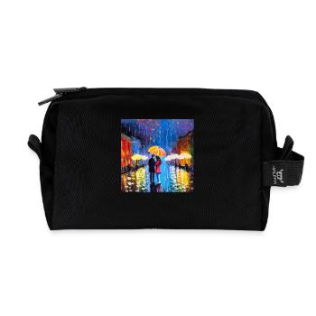 Lichter der Nacht - Recycelte Kulturtasche - Schwarz - Vorne