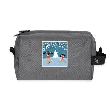 Chien d’hiver - Trousse de toilette en tissu recyclé - anthracite - Devant