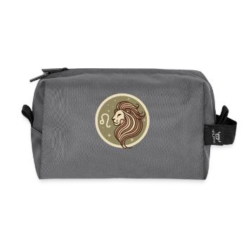 Design "Golden Majesty" - Recycled Toiletry Zip Bag - anthracite - Front