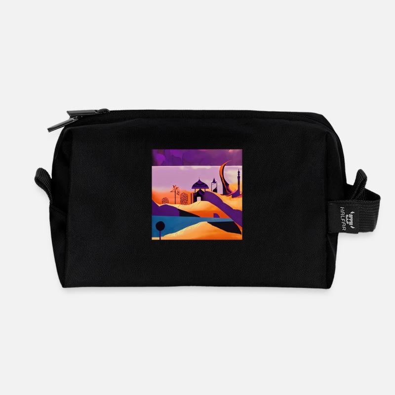 Desert Life - Recycled Toiletry Zip Bag - black