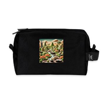 Sushi - Recycelte Kulturtasche - Schwarz - Vorne