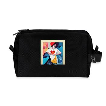 Vortäuschend - Recycelte Kulturtasche - Schwarz - Vorne