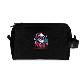 Mafia Weihnachtsmann, Keine Geschenke - Recycelte Kulturtasche - Schwarz - Vorne
