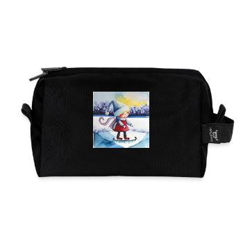 Ein bisschen Frost - Recycelte Kulturtasche - Schwarz - Vorne