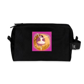 Artistic dance - Recycled Toiletry Zip Bag - black - Front