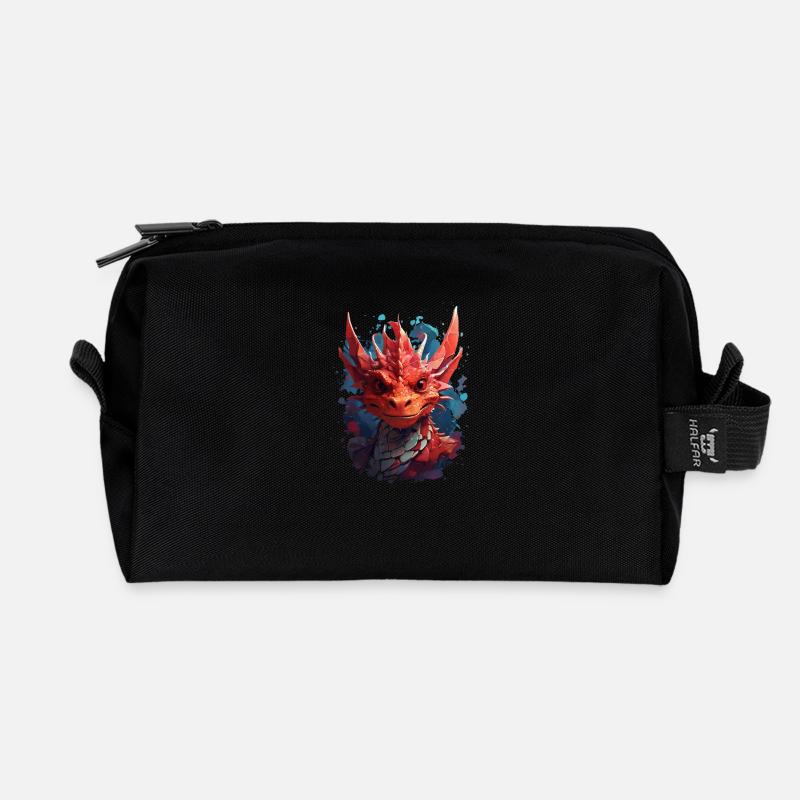 Drache - Recycelte Kulturtasche - Schwarz