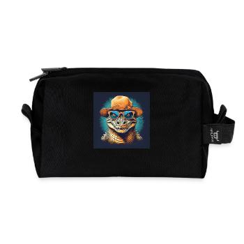 See you later Alligator - Recycled Toiletry Zip Bag - black - Front