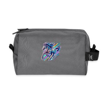 Équitation - Trousse de toilette en tissu recyclé - anthracite - Devant