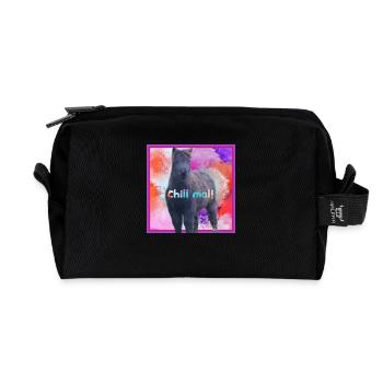 Indie chillt - Recycelte Kulturtasche - Schwarz - Vorne
