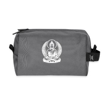 Méditation Yoga Bouddha Méditation de pleine conscience - Trousse de toilette en tissu recyclé - anthracite - Devant