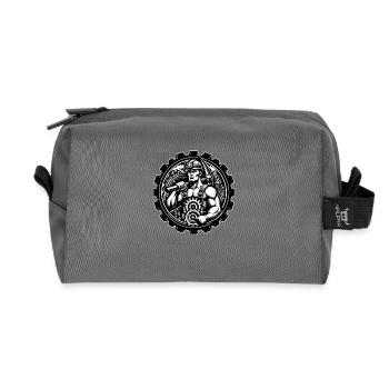 Miner Logo - Recycled Toiletry Zip Bag - anthracite - Front