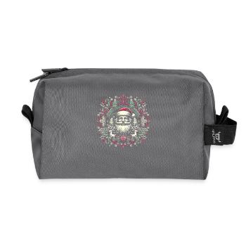Logo de Noël - Trousse de toilette en tissu recyclé - anthracite - Devant