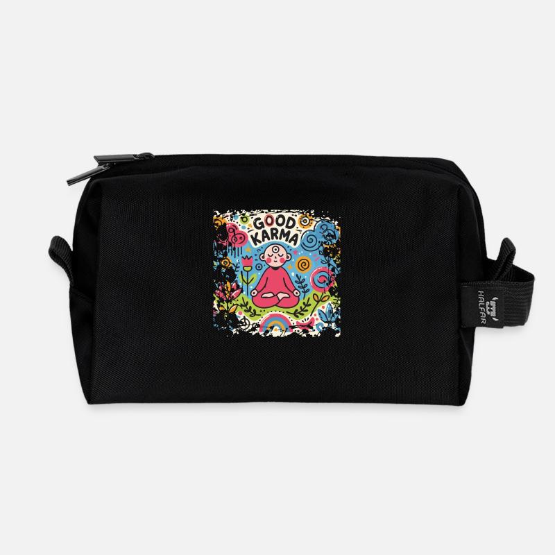 Good Karma - Gutes Karma - Recycelte Kulturtasche - Schwarz