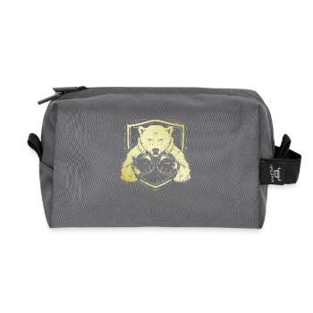 Polar Bear Polar Bear Boxer - Recycled Toiletry Zip Bag - anthracite - Front