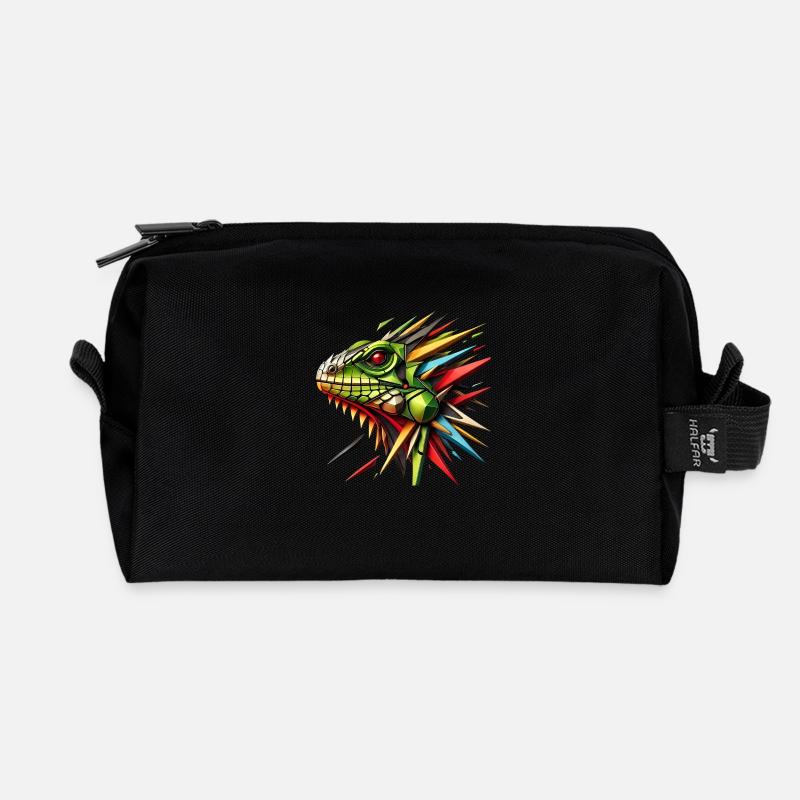 Prisme d'Iguane - Trousse de toilette en tissu recyclé - noir