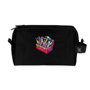 Boîte à outils - Trousse de toilette en tissu recyclé - noir - Devant
