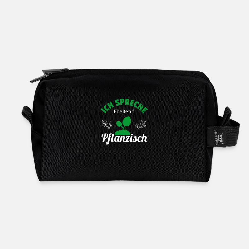 Gärtner ich spreche fließend pflanzisch - Recycelte Kulturtasche - Schwarz