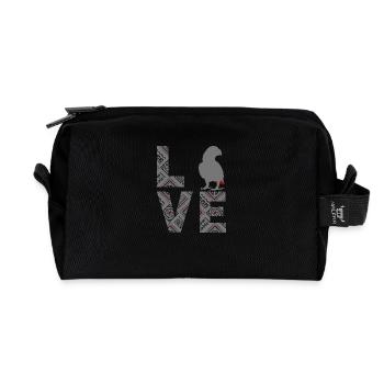 Afrikanischer Graupapagei - Recycelte Kulturtasche - Schwarz - Vorne