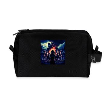 Urzeitlicher Krieger - Recycelte Kulturtasche - Schwarz - Vorne