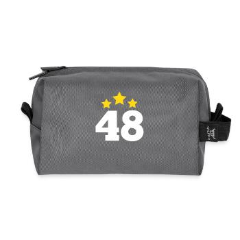 48 Jahre Stern - Geschenk zum 48-jährigen Jubiläum - Recycelte Kulturtasche - Anthrazit - Vorne