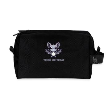 Fledermaus Comic - Recycelte Kulturtasche - Schwarz - Vorne