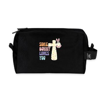 Some Bunny Loves you Cross - Recycled Toiletry Zip Bag - black - Front