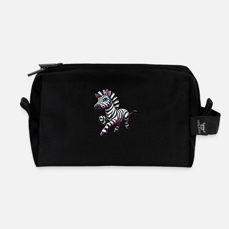 zebra comic - Recycelte Kulturtasche - Schwarz