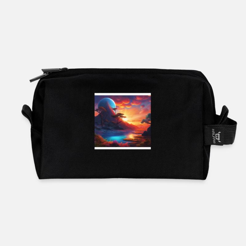 Planetarium - Recycelte Kulturtasche - Schwarz