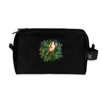 Bunter Vogel - Recycelte Kulturtasche - Schwarz - Vorne