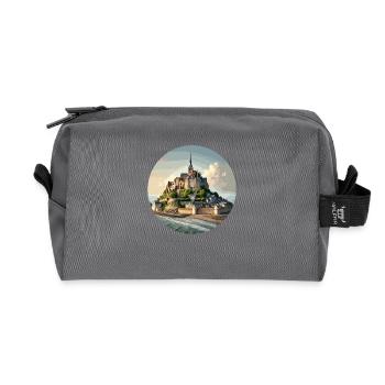 Mont Saint Michel Normandy - Recycled Toiletry Zip Bag - anthracite - Front