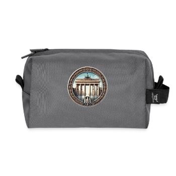 Brandebourg - Trousse de toilette en tissu recyclé - anthracite - Devant