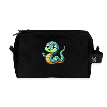 Schlange - Recycelte Kulturtasche - Schwarz - Vorne