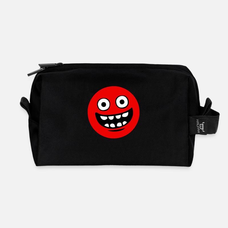 :: happy monsta icon :: - Recycelte Kulturtasche - Schwarz