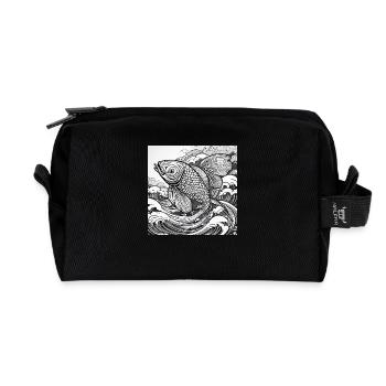 Japanese Koi - Recycelte Kulturtasche - Schwarz - Vorne