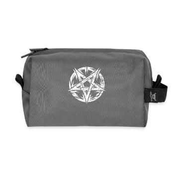 Pentagramme déchiré signe occulte - Trousse de toilette en tissu recyclé - anthracite - Devant