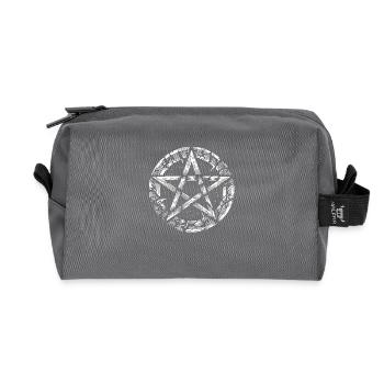 Pentagramme déchiré signe occulte - Trousse de toilette en tissu recyclé - anthracite - Devant