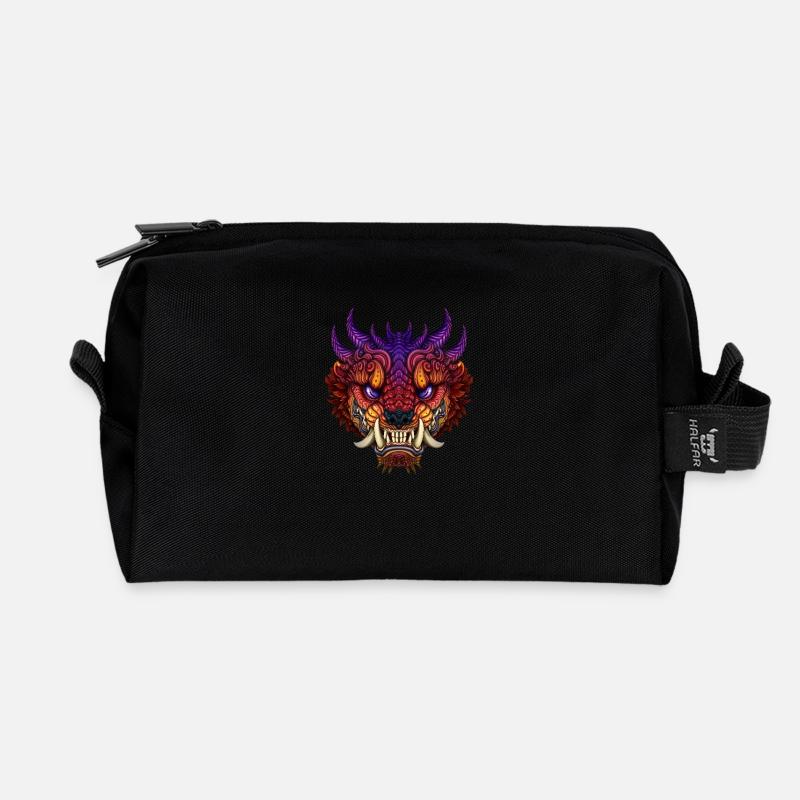 Oni Drache - Oni Dragon - Recycelte Kulturtasche - Schwarz