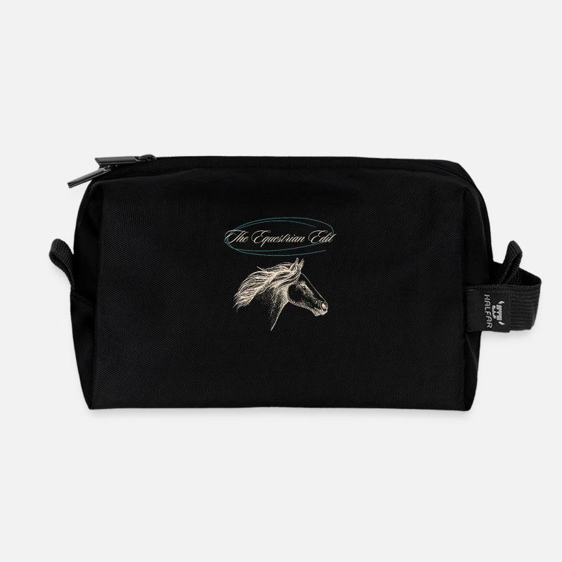Pferd The Equestrian Edit - Recycelte Kulturtasche - Schwarz