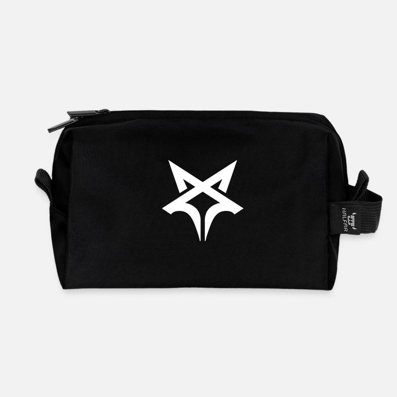 Tschetschenischer Wolf Logo - Recycelte Kulturtasche - Schwarz