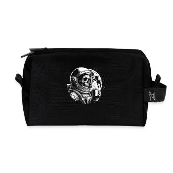Skull mit Kaffeebecher Kaffee - Recycelte Kulturtasche - Schwarz - Vorne