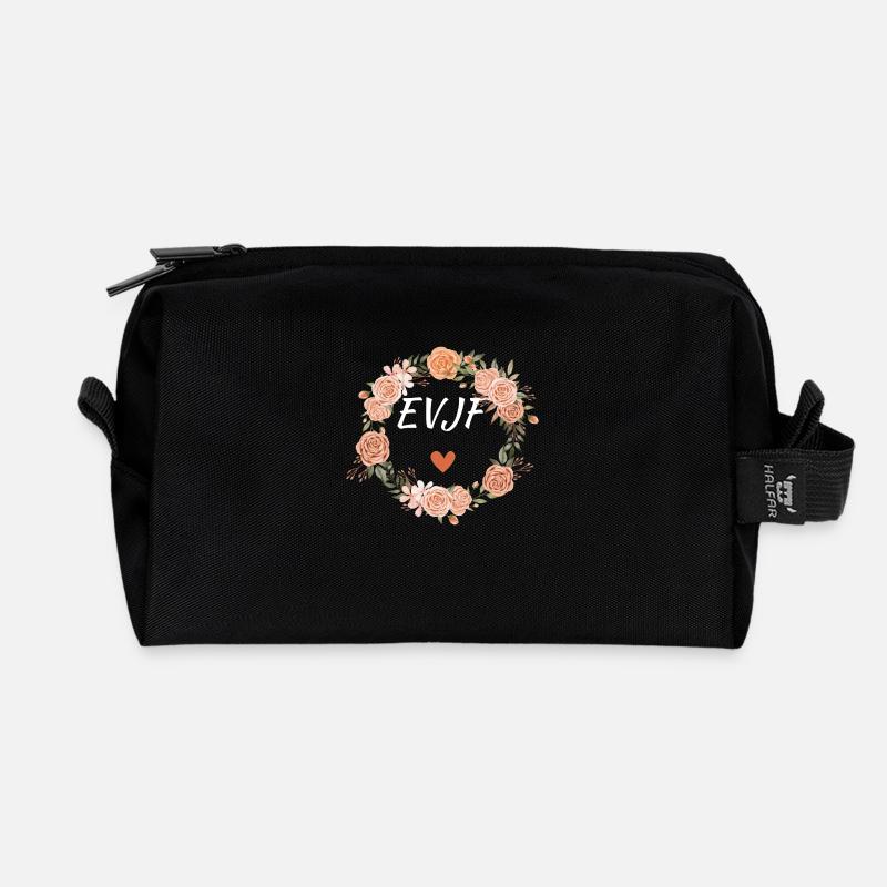 Florales Junggesellenabschied Aquarell - sortiert - Recycelte Kulturtasche - Schwarz