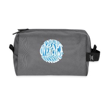 Gear Up for Success: Empowering You to Overcome - Recycled Toiletry Zip Bag - anthracite - Front