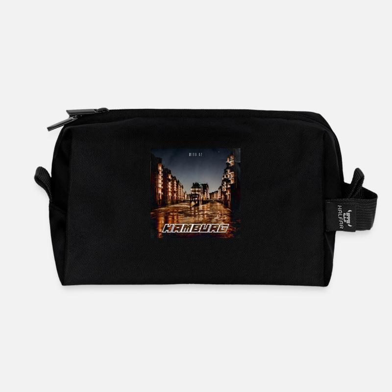Hamburg - Recycled Toiletry Zip Bag - black