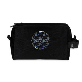 Inspire Love: Sternenfarbene Musterkunst - Recycelte Kulturtasche - Schwarz - Vorne