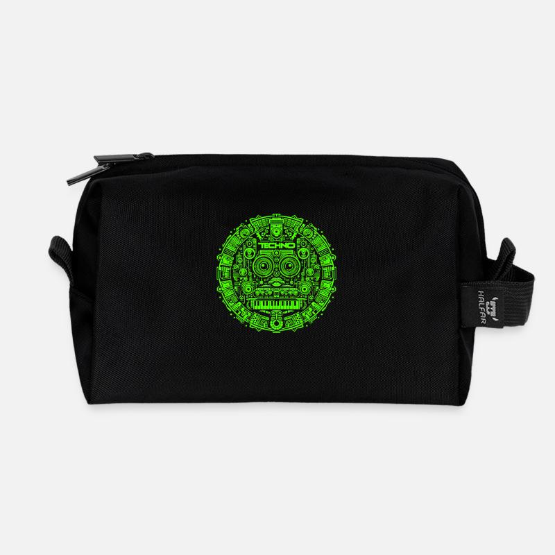 Techno Music Logo - Recycelte Kulturtasche - Schwarz