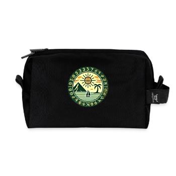 The Vintage Flair Collection - Recycelte Kulturtasche - Schwarz - Vorne