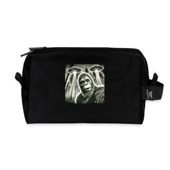 Lustig Bigfoot Big Foot Sasquatch Selfie UFO Alien - Recycelte Kulturtasche - Schwarz - Vorne