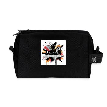 Bublix urban art - Recycled Toiletry Zip Bag - black - Front